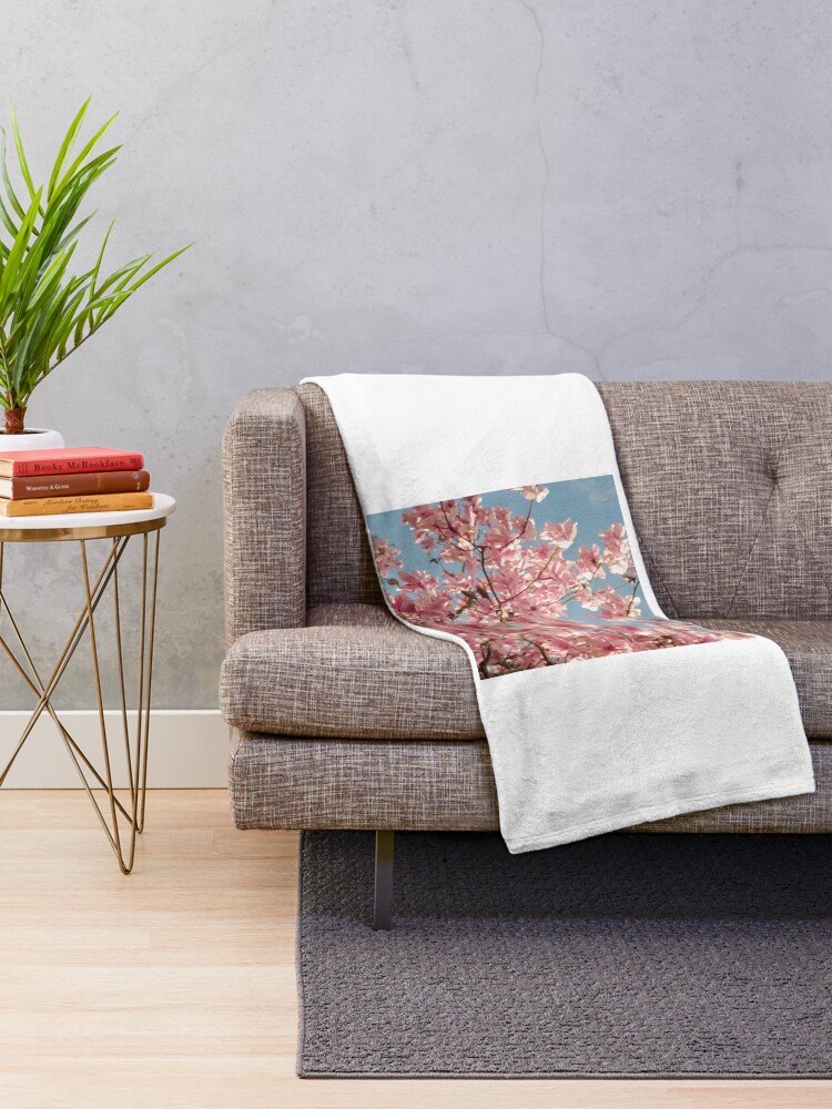 Thumbnail 2 of 6, Throw Blanket, “ Magnolia Spring “ designed and sold by Virtualrich.