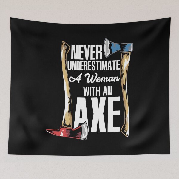 Item preview, Axe Throwing Girl - Wood Chopping Woman Gift designed and sold by Sandra78.