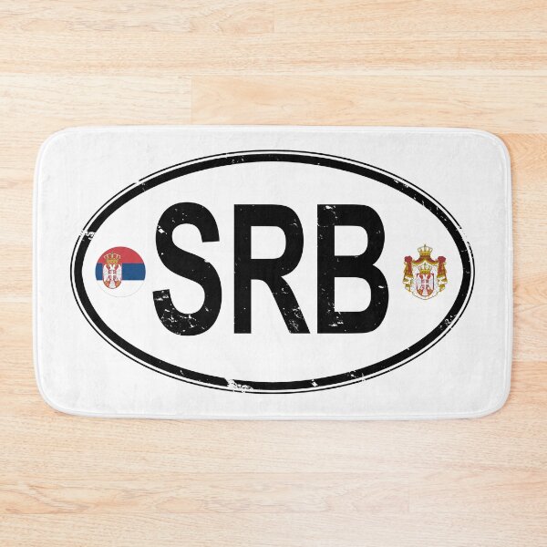 Artikelvorschau, Serbien Oval Country Code Aufkleber entworfen und verkauft von rogue-design.