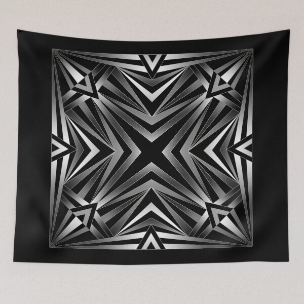 Item preview, Silver symmetrical square pattern designed and sold by MelAislingArt.
