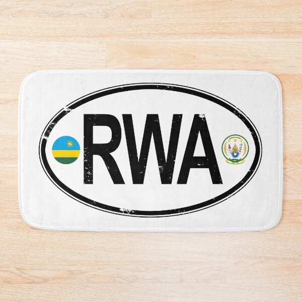 Item preview, Rwanda Oval Country Code Decal designed and sold by rogue-design.