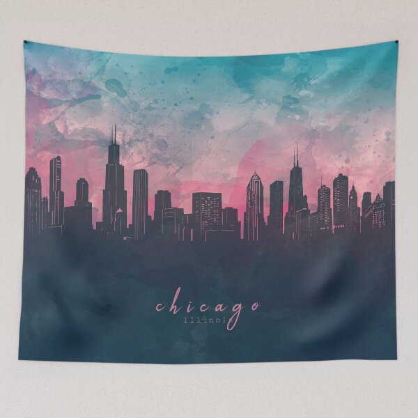 Item preview, chicago skyline designed and sold by BekimART2.
