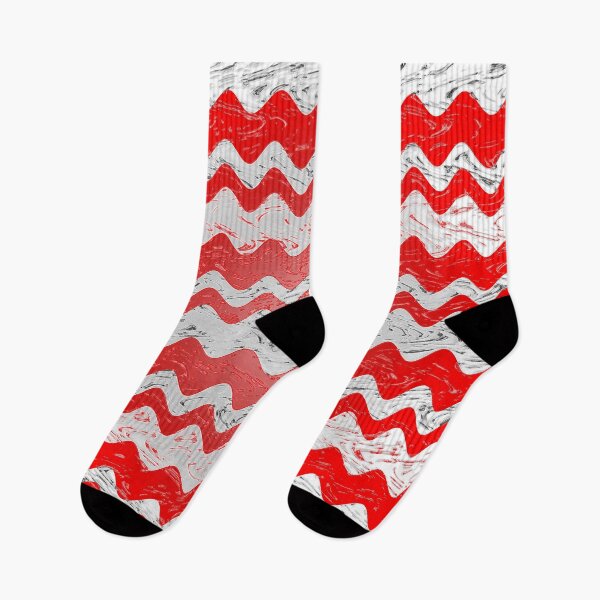 Item preview, Red White Stripe Patchy Marble Pattern designed and sold by MarkUK97.