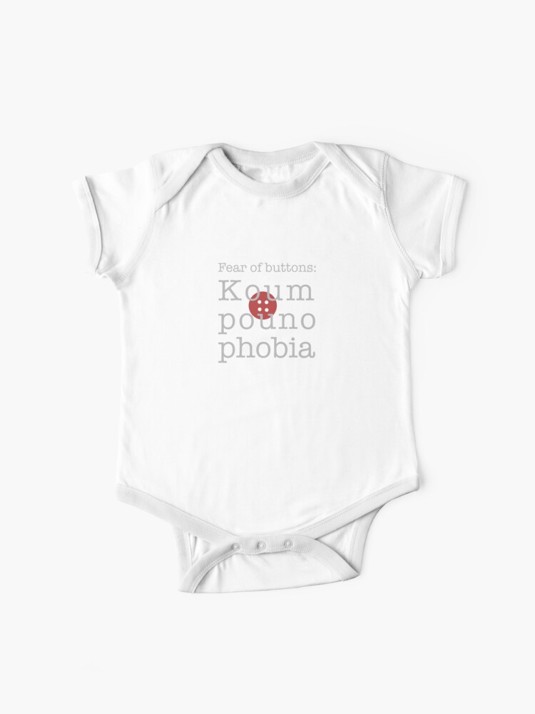 Body Para Bebe Miedo A Los Botones Fobia De Amymh Redbubble