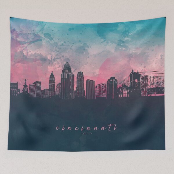 Item preview, cincinnati skyline designed and sold by BekimART2.