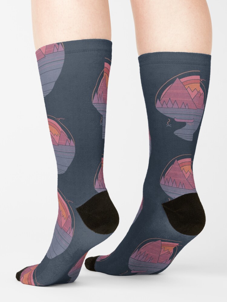 Alternate view of The Mountains Are Calling Socks