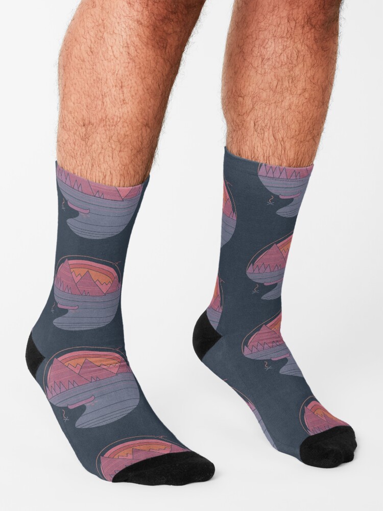 Alternate view of The Mountains Are Calling Socks