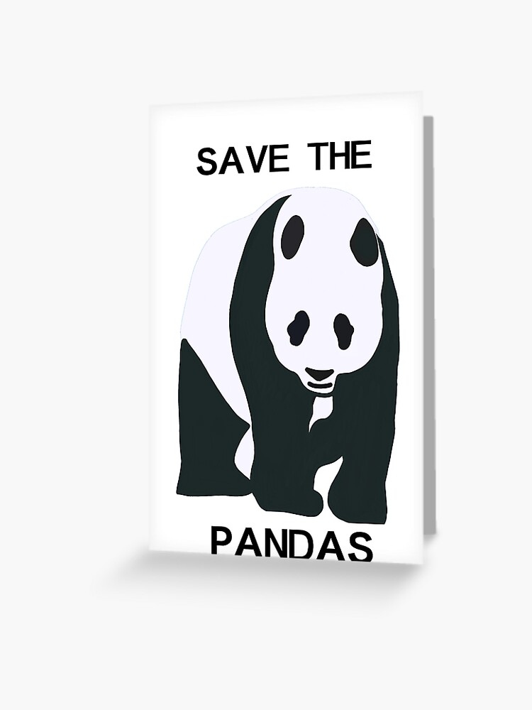 Tarjetas de felicitación «Salva a los pandas - Gracioso / lindo estampado  de panda / WWF» de AbstractK | Redbubble