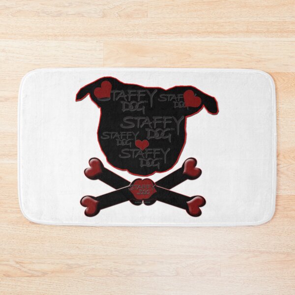 Item preview, Staffy Dogs Head and Crossbones of Love and Protection designed and sold by StaffyDognCo.