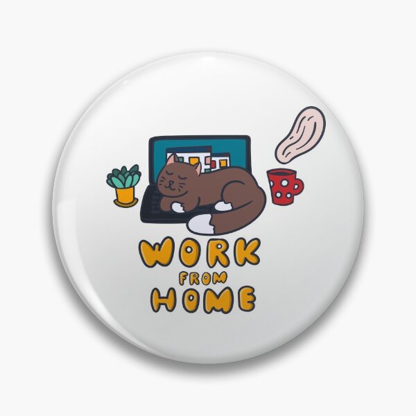 Item preview, Work from home. Laptop and cat designed and sold by HelgaScand.