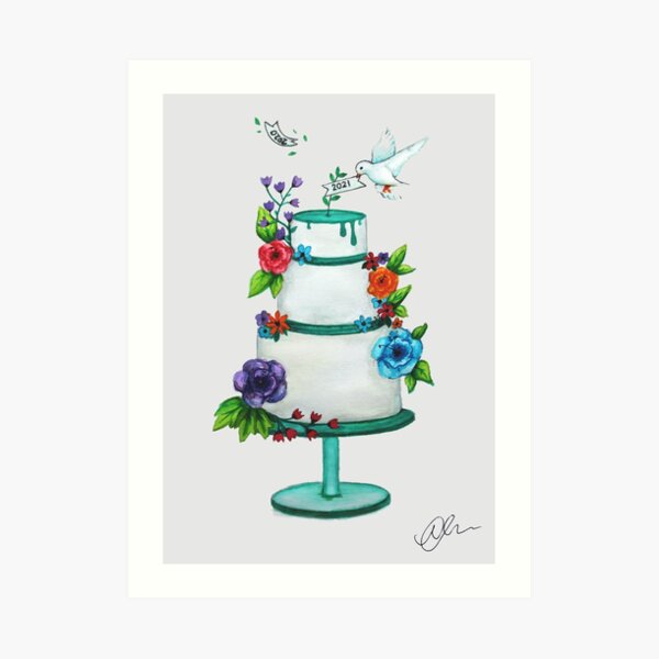 2021 Wedding Cake Art Print