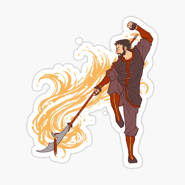 MaleHawke from Dragon Age as firebender Sticker