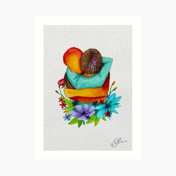 Virtual Hug (Confetti) Art Print