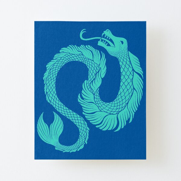 Sea Serpent Sigil Canvas Mounted Print