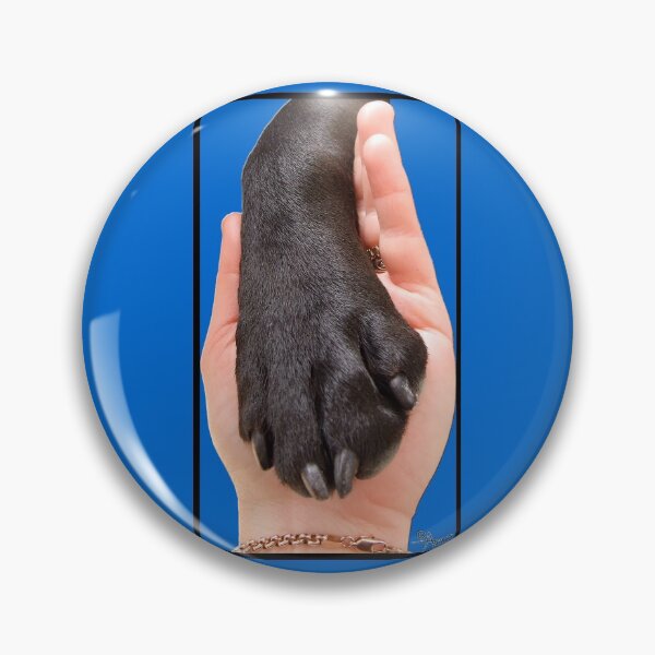 Item preview, Black Dog Paw in Hand designed and sold by StaffyDognCo.