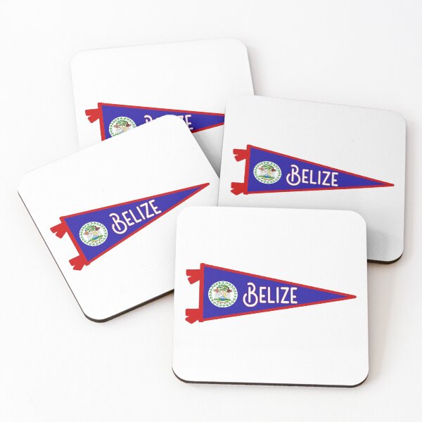 Item preview, Belize Flag Pennant designed and sold by Decal Mania.
