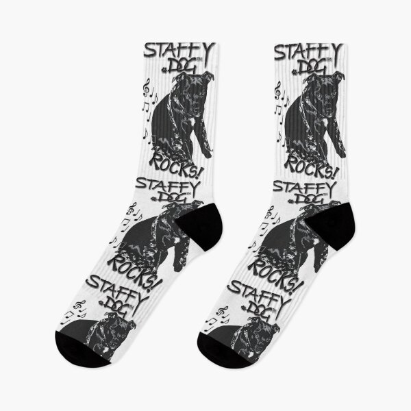 Item preview,  Staffy Dog Rocks! with music notes designed and sold by StaffyDognCo.
