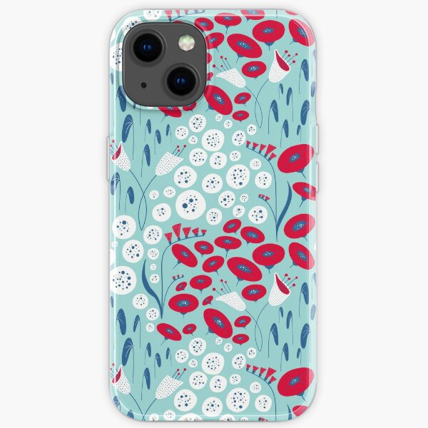 Turquoise twirl iPhone Soft Case