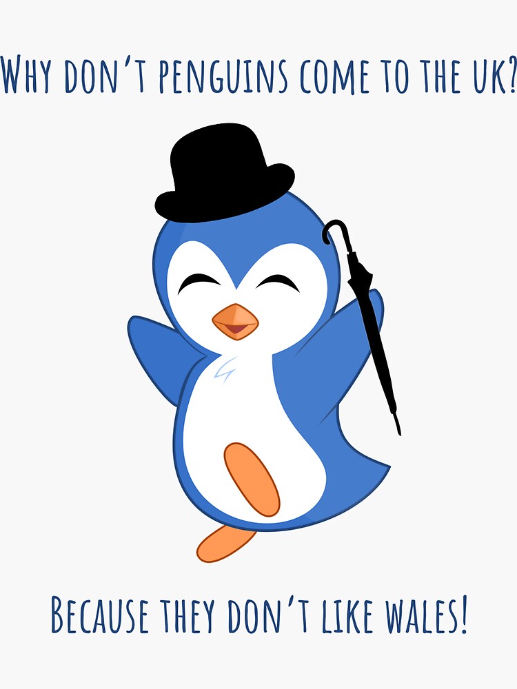 "Funny Penguins Graphic Bad Dad Jokes" Sticker for Sale by