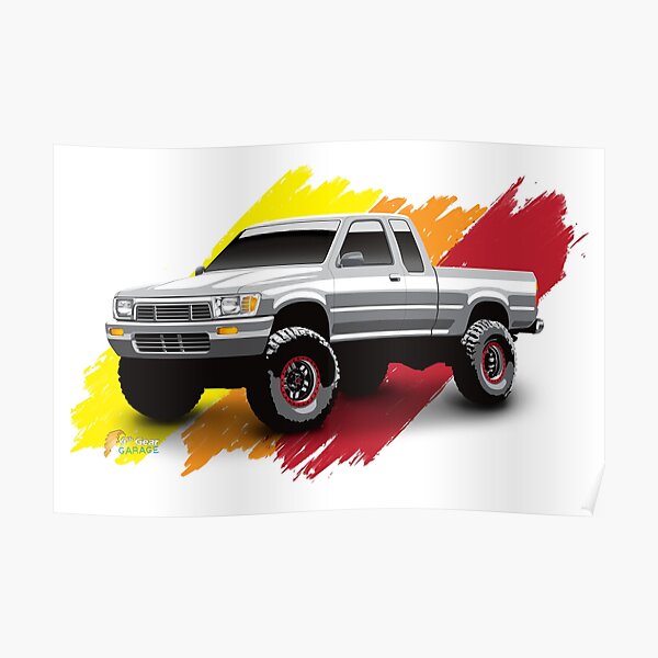 Toyota 1989 4x4 Xtra Cab Pickup Truck Poster