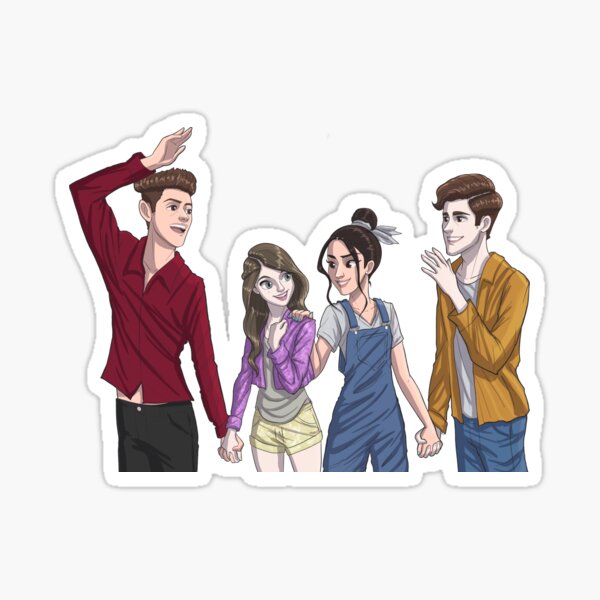 Luna, Mateo, Bia and Manuel Sticker