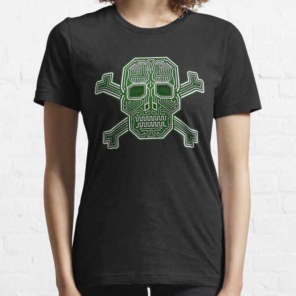 Hacker Skull Crossbones Isolated Camiseta esencial