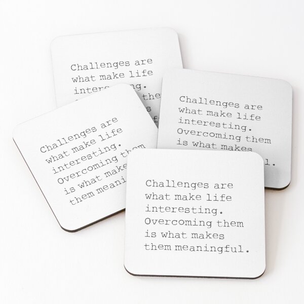 Item preview, Challenges are what make life interesting. designed and sold by Ariana Mila -  Awesome quotes.