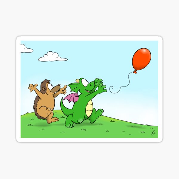 Item preview, Chasing Balloons designed and sold by ZookieCartoons.