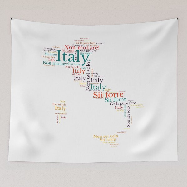 Item preview, Italy Frasi d'Incoraggiamento Carta geografica, Italy Encouraging Phrases Map designed and sold by marosharaf.