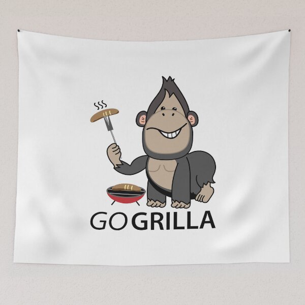 Item preview, Funny gorilla as a griller designed and sold by spontania.