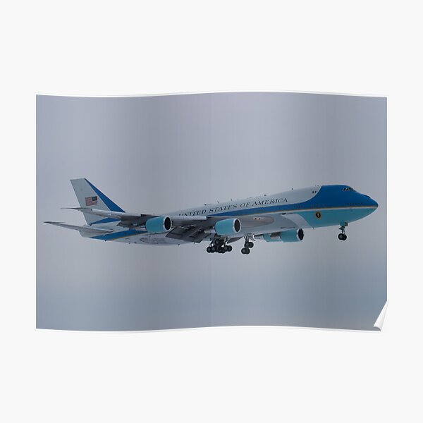Side Shot of Air Force One On Approach to KCLE January 2012 Poster