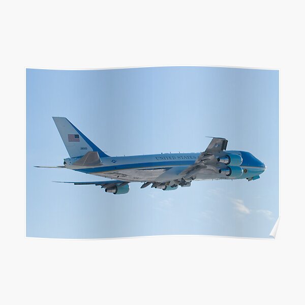 Rear Shot of 92-9000 Air Force One Departing KCLE January 2012 Poster