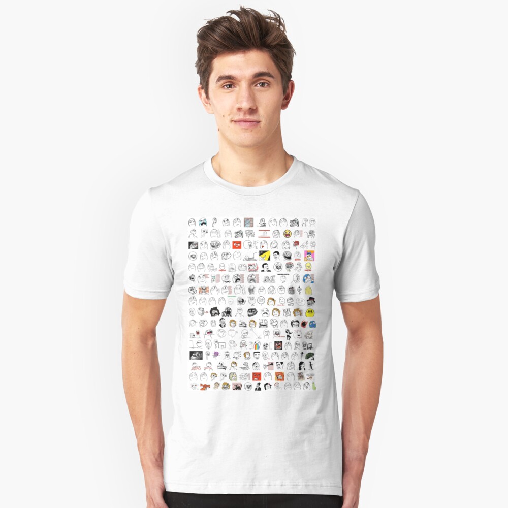 Meme Collage Slim Fit T-Shirt