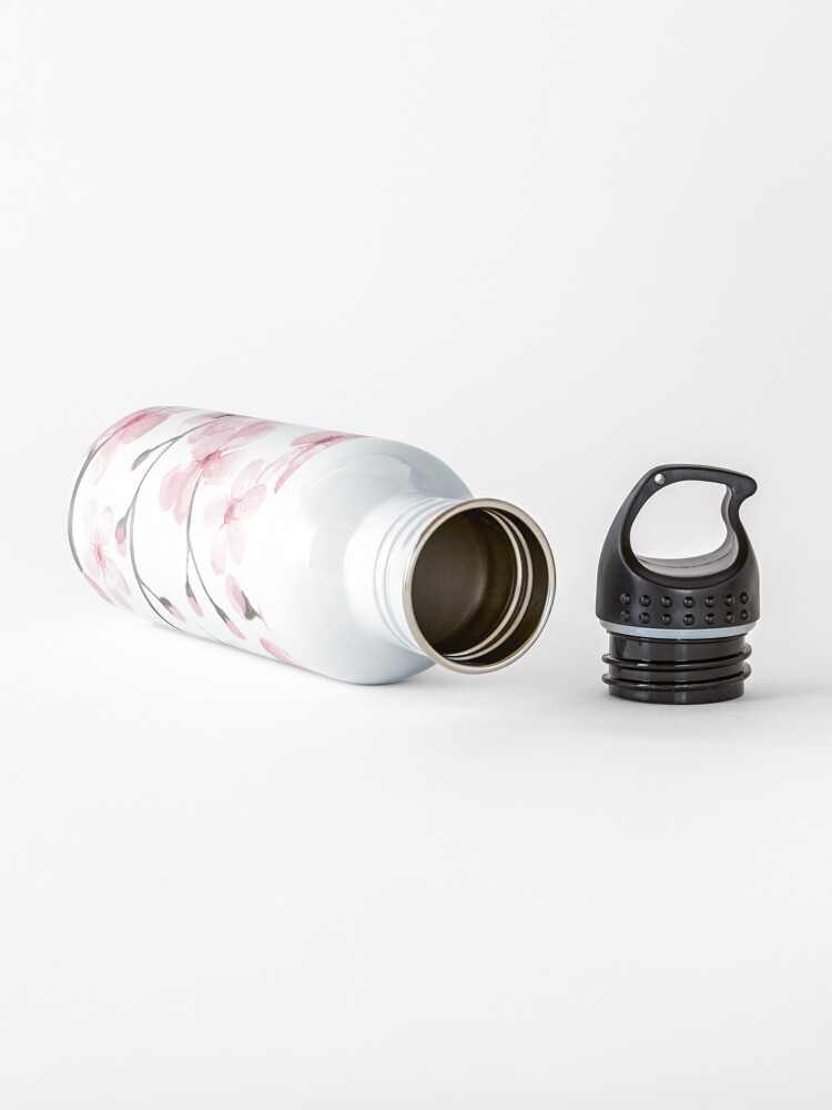 Alternate view of Cherry Blossom watercolor fashion and home decor by Magenta Rose Designs Water Bottle