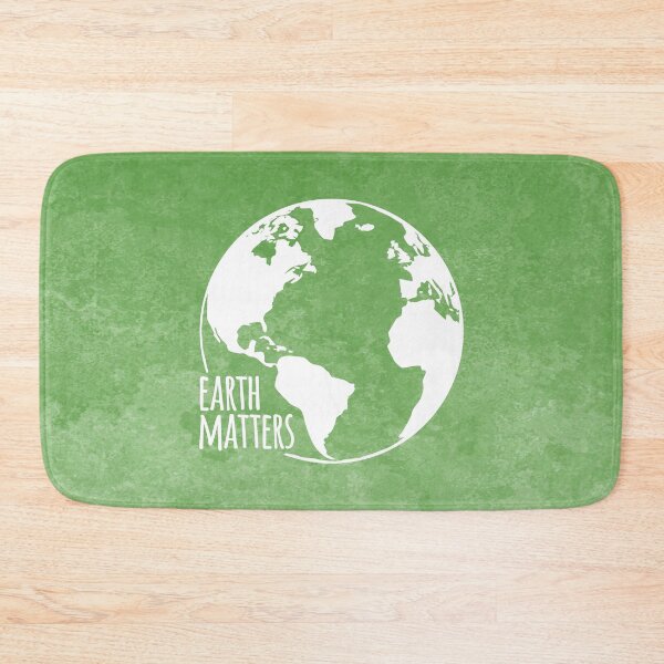 Item preview, Earth Matters - Earth Day - White Outline On Grunge Green 01 designed and sold by serenaking.