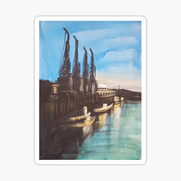 Bristol M Shed Harbour Cranes Sticker