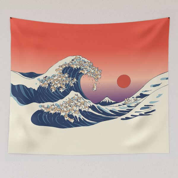 Item preview,  The Great Wave of Corgis designed and sold by Huebucket.