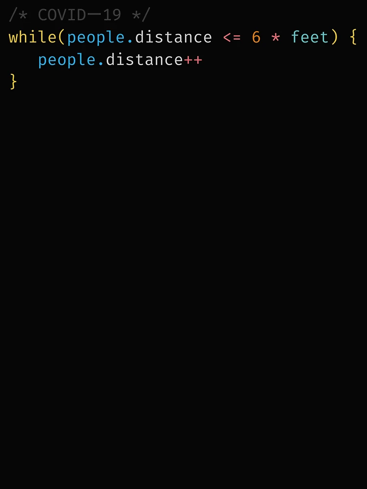 Thumbnail 4 of 4, Boxy T-Shirt, Social Distancing JavaScript Code designed and sold by VickiLanger.