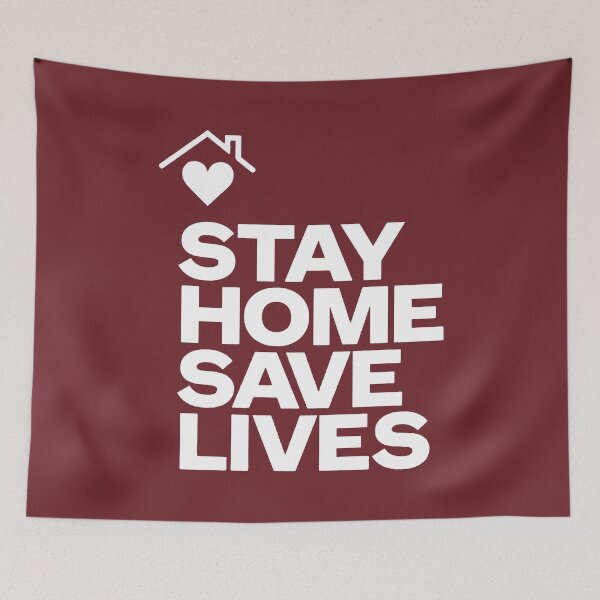 Item preview, Stay Home Save Lives CORONAVIRUS COVID19 Maroon designed and sold by SalahBlt.