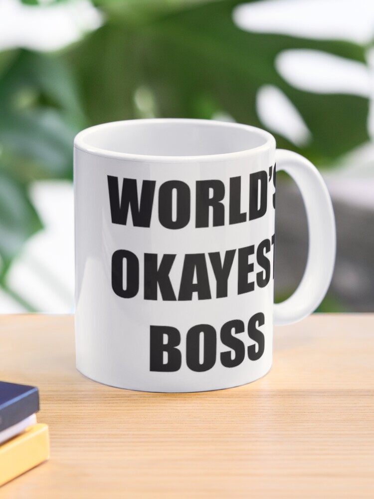 Worlds Okayest Boss Gifts for Employer at The Office | Worlds Best Boss  Mug