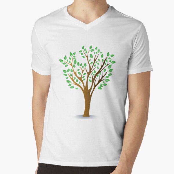 Green tree V-Neck T-Shirt