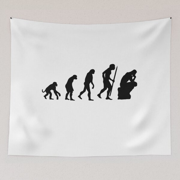 Item preview, Evolution of the thinker philosophy, philosopher designed and sold by LaundryFactory.