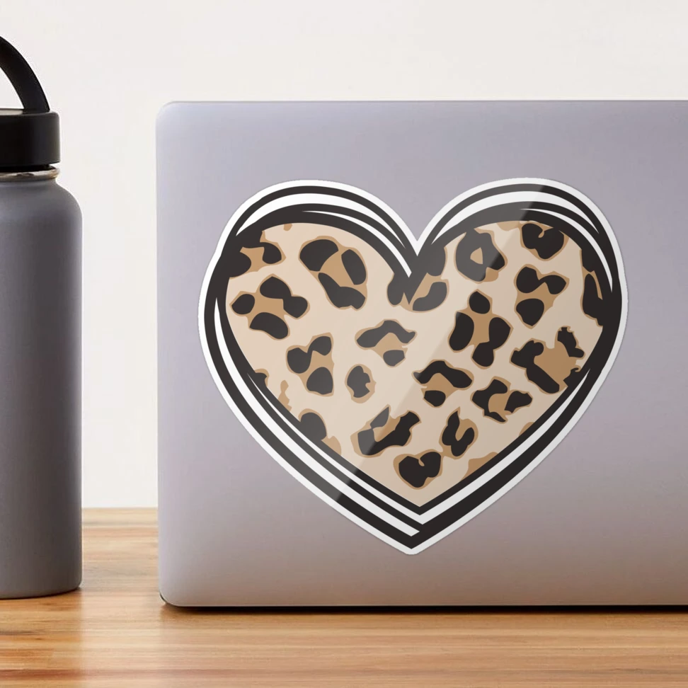  3Pcs Leopard Print Heart Silicone Straw Cover Cap for