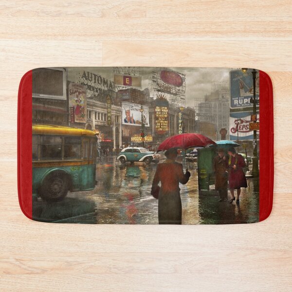 Item preview, City - NY - Times Square on a rainy day 1943 designed and sold by Mike Savad Photography.