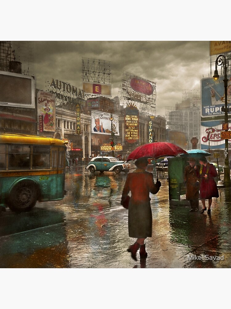 City - NY - A rainy day in New York City 1943 - Side by Side