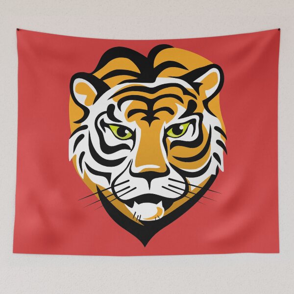 Item preview, Fierce Tiger Face Illustration designed and sold by Happy Puppy Print On Demand.