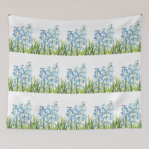 Item preview, Bluebells flowers watercolour painting designed and sold by Monika Howarth.