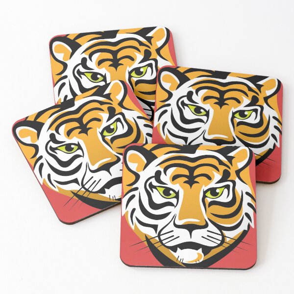 Item preview, Fierce Tiger Face Illustration designed and sold by Happy Puppy Print On Demand.