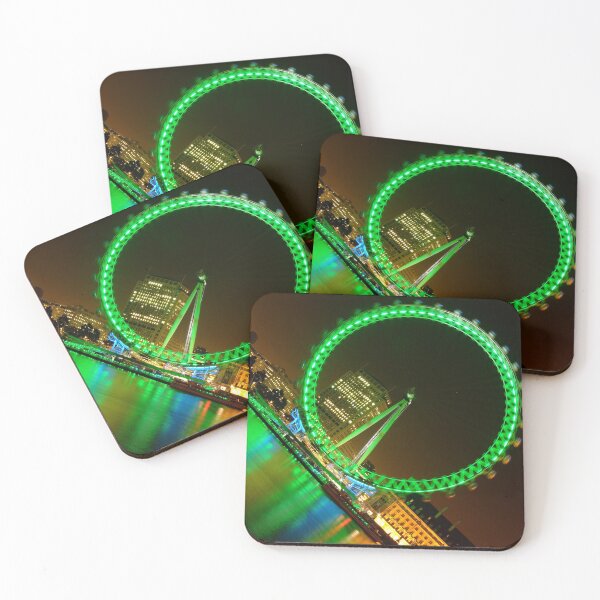 Item preview, London Eye in Green at Night designed and sold by DavidGutierrez.