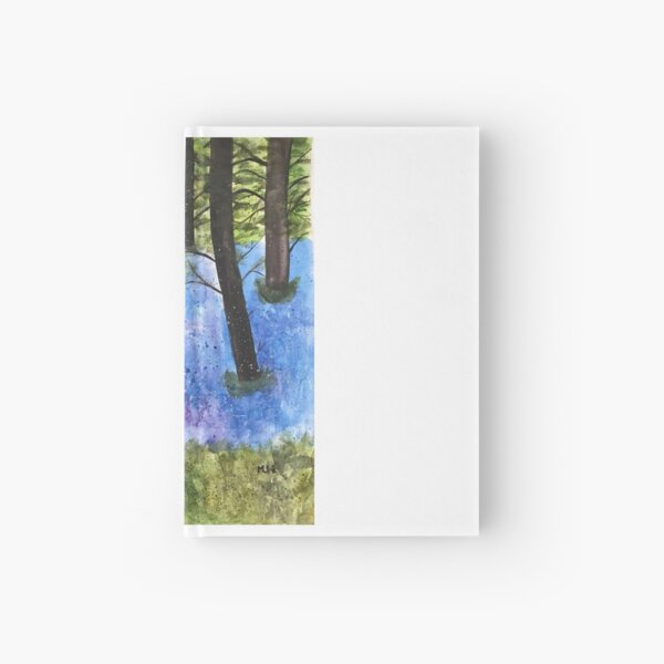 Bluebells forest watercolour painting Hardcover Journal